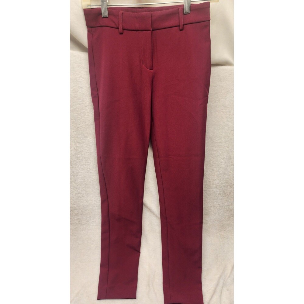 Express Dress Pants Maroon Stretch Women 00